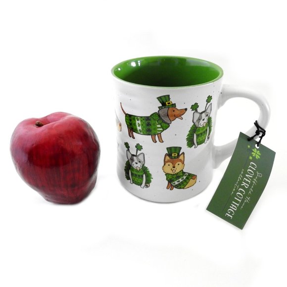 NWT Good Luck Dog Coffee Mug by Clover Cottage Frenchie Terrier Dachshund - Picture 2 of 8